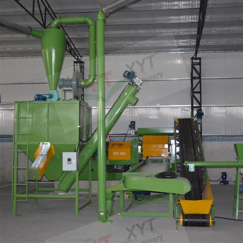 Craqueur de pneus à double rouleau et broyeur de caoutchouc avec moteur à haute productivité, garantie d'un an, origine chinoise